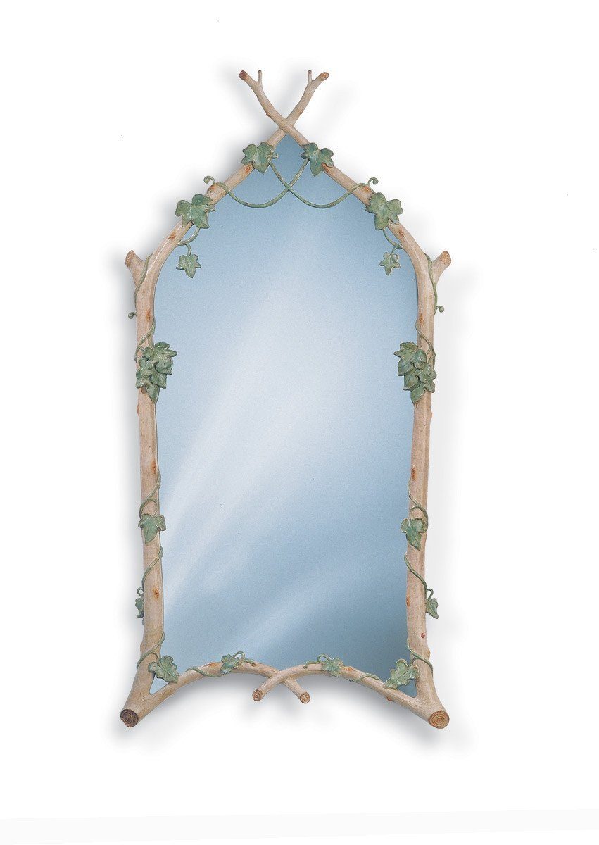 22" X 44.5" Twig & Ivy Decorative Mirror with Twig Frame