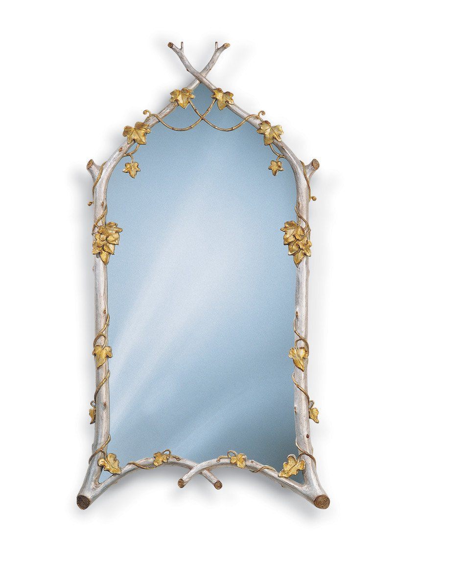 22" X 44.5" Twig & Ivy Decorative Mirror with Twig Frame