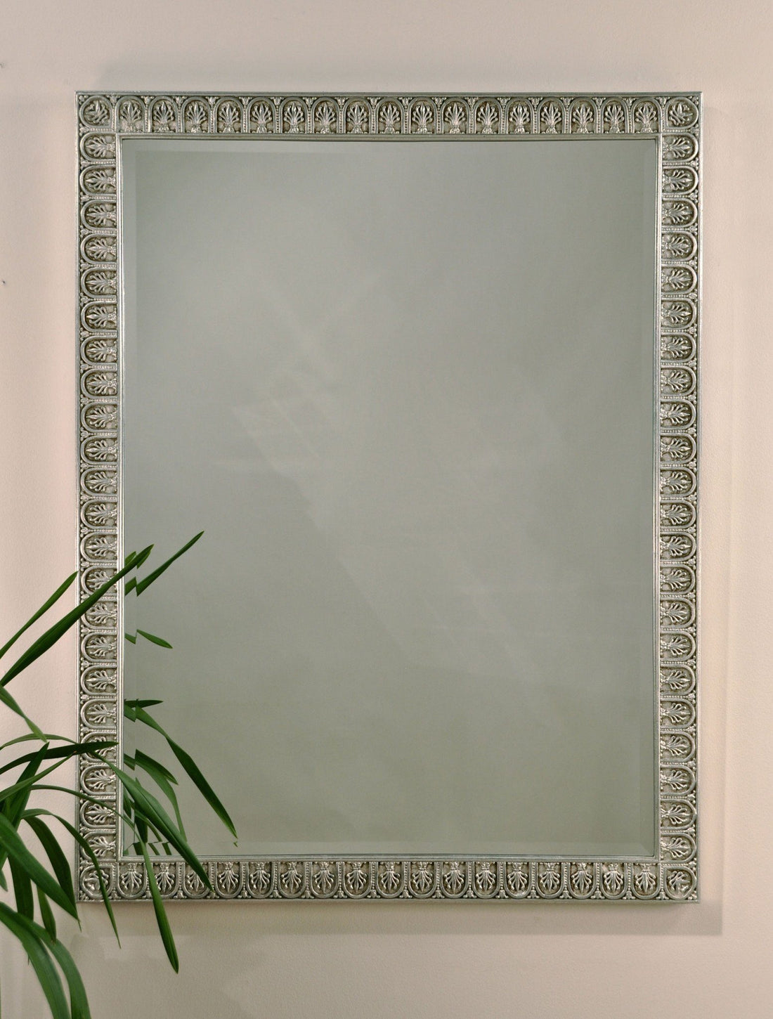 Egyptian Motif Accented Palmettes Mirror 33.5" x 43.5"