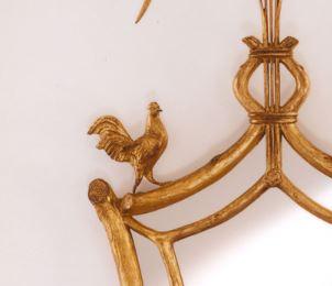 "Roosters with Wheat" Sconce Mirror