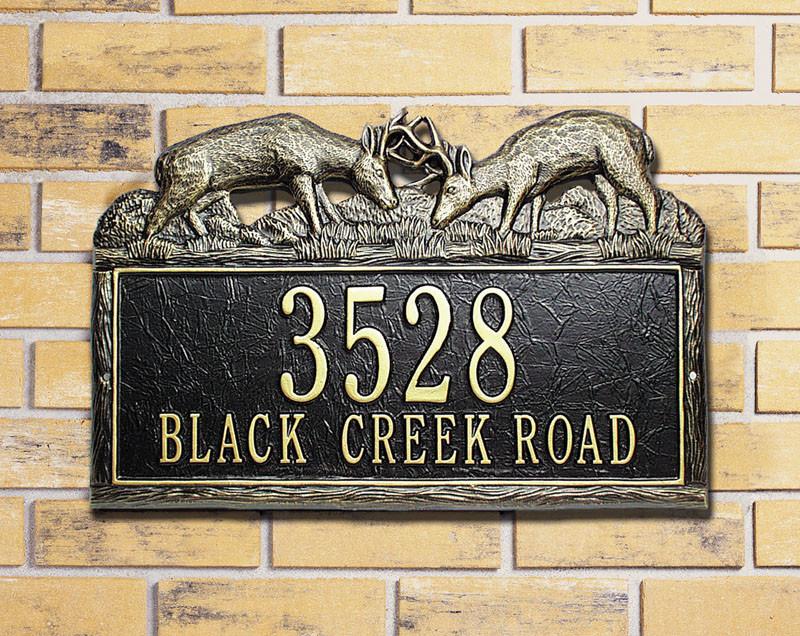 Dueling Bucks Address Plaque